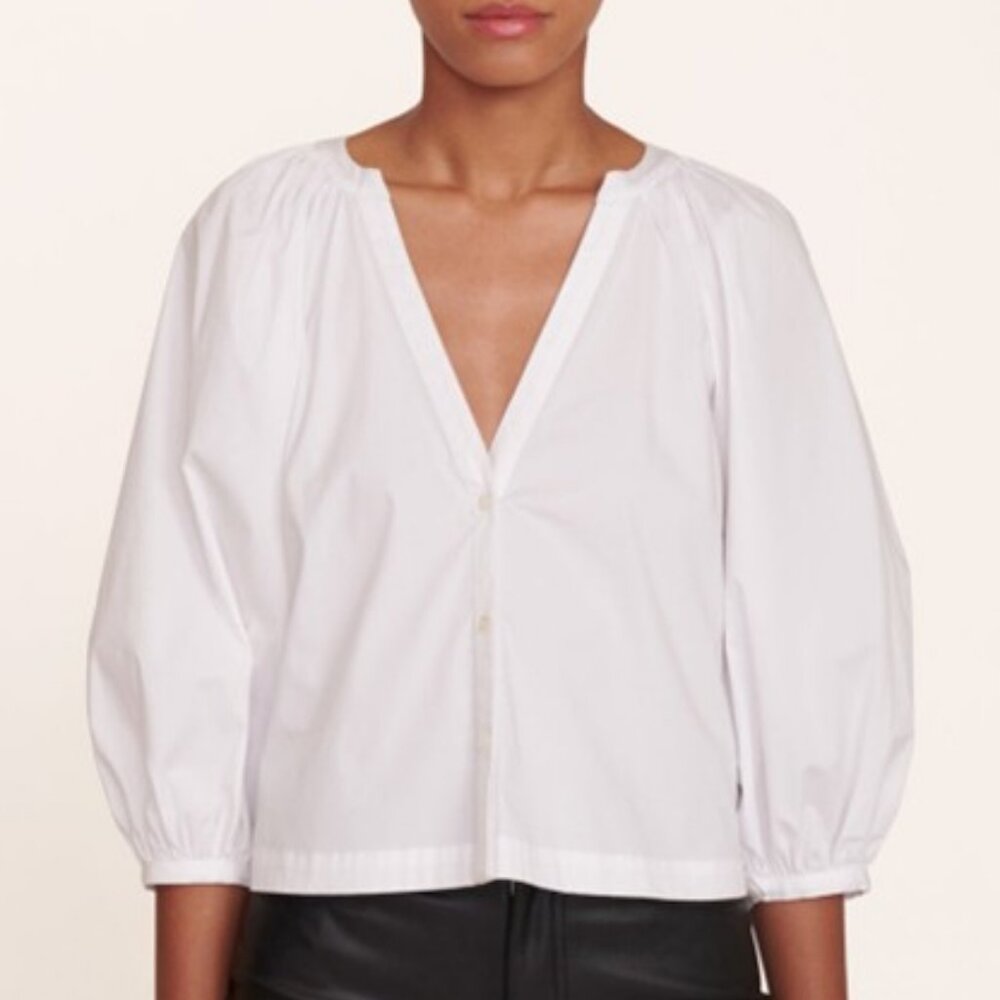 Staud Dill 3/4 Poplin Sleeve Top